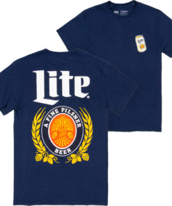 Miller Lite Can Icon Front and Back Print T-Shirt