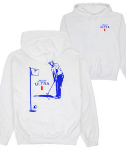 Michelob Ultra Golf Putting White Front and Back Print Hoodie