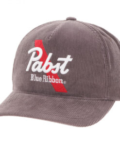 Pabst Blue Ribbon Grey Corduroy 5-Panel Trucker Hat