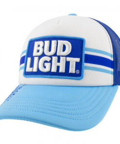 Bud Light Patches Blue Mesh Trucker Hat