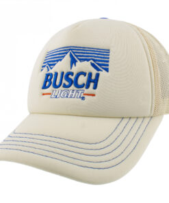 Busch Light Retro White Snapback Mesh Hat
