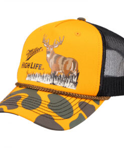 Miller High Life Deer with Camo Print Snapback Hat