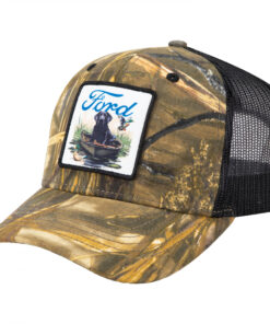 Ford Realtree Advantage Max with Dog in a Canoe Camo Snapback Hat