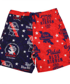 Pabst Blue Ribbon PBR Patriotic Swimming Board Shorts