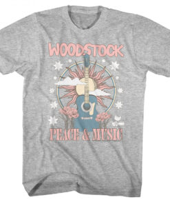 Woodstock Peace & Music Guitar with Sun T-Shirt