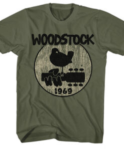 Woodstock Logo 1969 Army Green T-Shirt