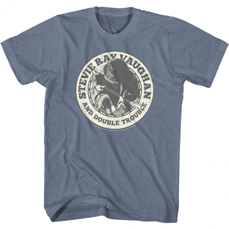 Stevie Ray Vaughan and Double Trouble Indigo T-Shirt