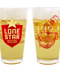 Lone Star Armadillo Logo Pint Glass