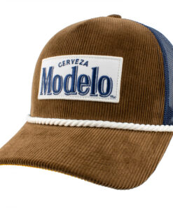 Modelo Logo Tan Corduroy Trucker Hat