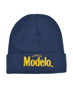 Modelo Cerveza Navy Blue Knit Cuffed Beanie