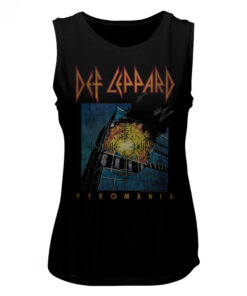 Def Leppard Faded Pyromania Ladies Muscle Tank