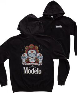 Modelo Calavera Front and Back Print Pullover Hoodie