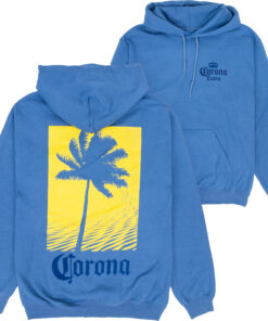Corona Extra Beach Palm Front and Back Print Pullover Hoodie