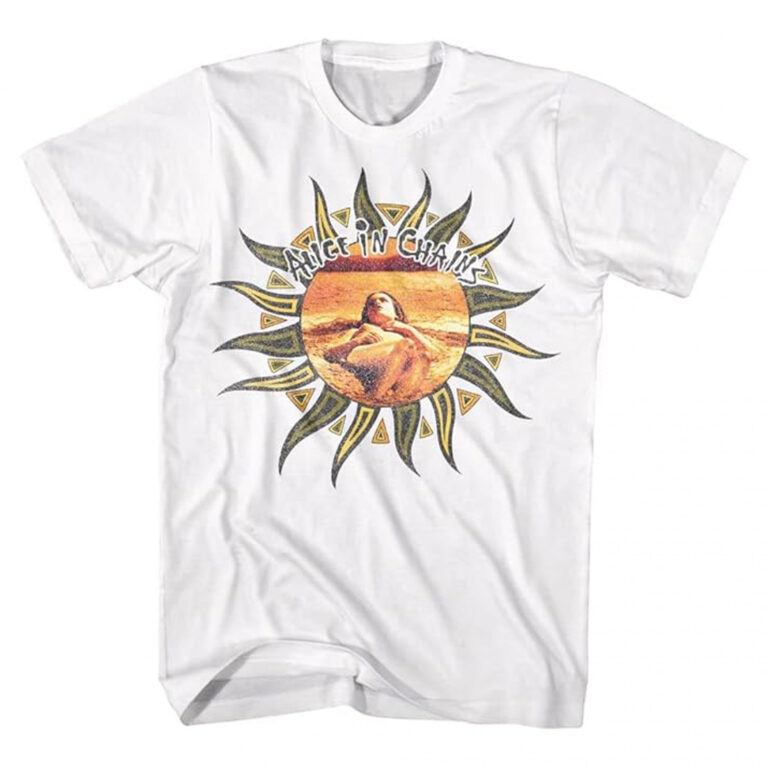 Alice In Chains Vintage Sun on White T-Shirt