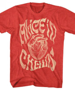 Alice In Chains Anatomical Heart on Red T-Shirt