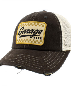 Garage Beer Distressed Orville Stone-Black Adjustable Hat