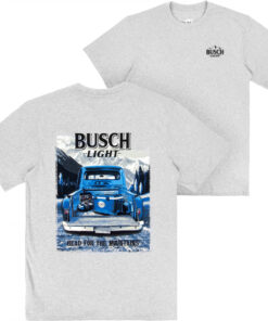 Busch Light Mountain Trucking Front and Back Print T-Shirt