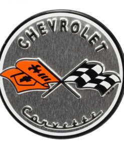 Chevrolet Corvette Badge Logo Embossed Tin Magnet
