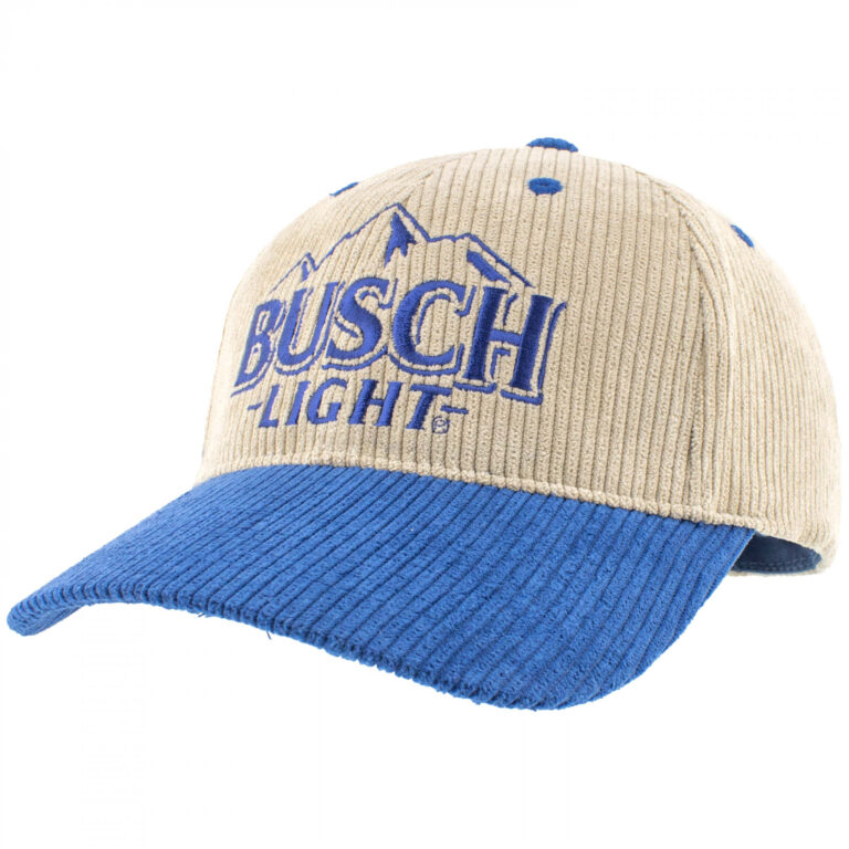 Busch Light Embroidered Logo on Pinstripe Cotton Snapback Hat