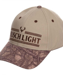 Busch Light Embroidered Buck Logo with Camo Cotton Snapback Hat