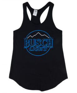 Busch Light Blue Outline Logo on Black Women's Tank Top