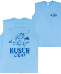 Busch Light Fly Fishing Front & Back Print Sleeveless Muscle Tank