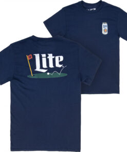 Miller Lite Putting Green Front and Back Print T-Shirt