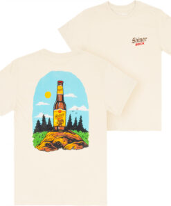 Shiner Bock Blue Sky Outdoors Front & Back Print T-Shirt