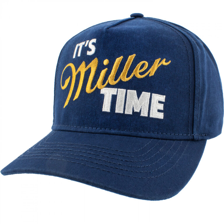 It’s Miller Time Embroidered and Washed Cotton Twill Trucker Hat