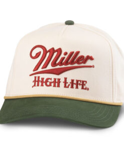 Miller High Life Ivory and Green Adjustable Hat