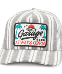 Garage Beer Striped Beach House Adjustable Hat