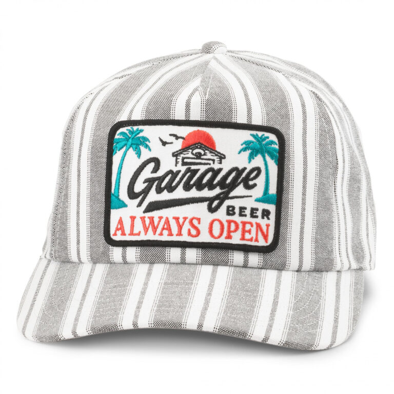 Garage Beer Striped Beach House Adjustable Hat