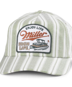 Miller High Life Green Striped Beach House Adjustable Hat