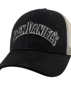 Jack Daniels Embroidered Logo Monochrome Mesh Hat