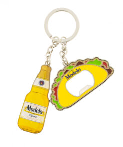 Modelo Especial Cinco Taco Bottle Opener Split Charm Keychain