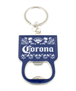 Corona Extra Blue Pottery Pattern Cinco Bottle Opener Keychain