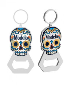 Modelo Sugar Skull Bottle Opener Keychain