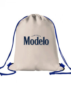 Modelo Cerveza Natural Cotton Drawstring Cinch Bag