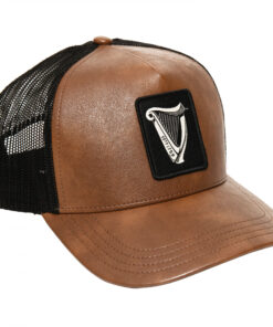 Guinness Brown Leather Trucker Cap