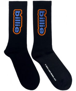 Billie Eilish Logo Outline Terry Crew Socks