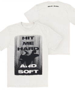 Billie Eilish Hit Me Hard and Soft Front and Back Print White T-Shirt