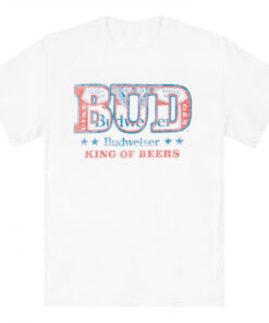 Budweiser King of Beers Label in Text T-Shirt by Junk Food