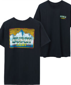Busch Light Stained Glass Front and Back Print T-Shirt by Junk Food