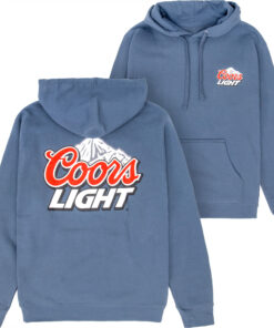 Coors Light Mountain Logo Blue Front and Back Print Hoodie
