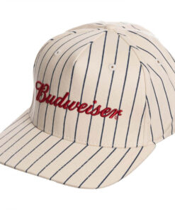 Budweiser Woven Logo Pinstripe Snapback Hat