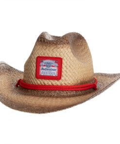 Budweiser Beer Label Patch Cowboy Rope Hat
