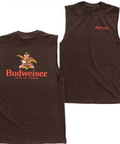 Budweiser Anheuser Logo Front and Back Print Mens Sleeveless Shirt
