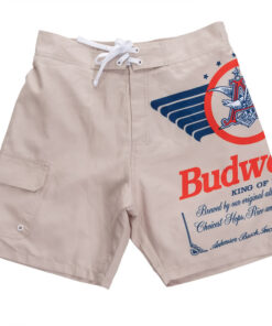 Budweiser King of Beers Vintage Logo Swim Board Shorts
