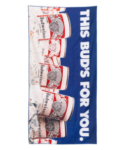 Budweiser This Bud's For You Cans on Ice Beach Towel