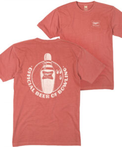 Miller High Life Official Beer of Bowling Front and Back Print T-Shirt